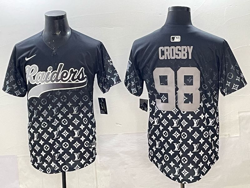 Men 2025 Nike Oakland Raiders #98 Crosby black Limited NFL Jersey 01->oakland raiders->NFL Jersey